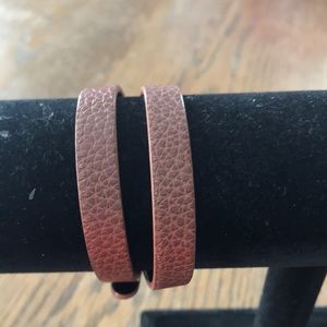 Double reversible leather band